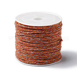 綿編み糸  スプールで  ラウンド  チョコレート  1.2mm  約21.87ヤード（20m）/ロール