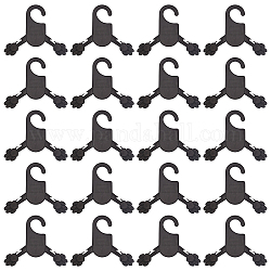 AHANDMAKER 20 Packs Black Pet Clothes Hangers, Cute Dog Paw Print Shape Pet Plastic Clothes Rack for Dog Cat Pet Small Coat Pet Shop 15x18x0.4cm