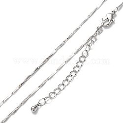 Ожерелья с цепочкой из латуни, долговечный, Реальная платина, 16.14 дюйм (41 см)