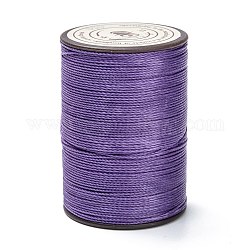 Round Waxed Polyester Thread String, Micro Macrame Cord, Twisted Cord, for Leather Sewing Stitching, Indigo, 0.55mm, about 131.23 yards(120m)/roll