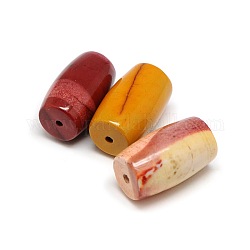 Natural Mookaite Drum Beads, 24~26x14~15mm, Hole: 1.5~2mm