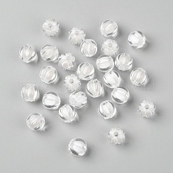 Transparente Acryl Perlen, Perle in Perlen, Runde, Kürbis, Transparent, 10 mm, Bohrung: 2 mm, ca. 1100 Stk. / 500 g