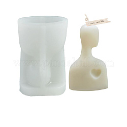 Silikonformen für die Liebeskerze der Mutter, zur Herstellung von Duftkerzen, weiß, 9.5x6x3.2 cm, Innendurchmesser: 53x25 mm.