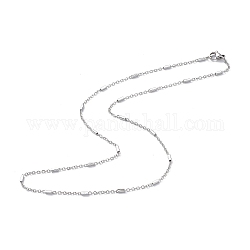 304 collar de cadena satélite de acero inoxidable para hombres y mujeres, color acero inoxidable, 17.87 pulgada (45.4 cm)