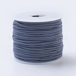 BENECREAT Elastic Cord, Polyester Outside and Latex Core, Slate Gray, 2mm, about 54.68 yards(50m)/roll, 1roll/box