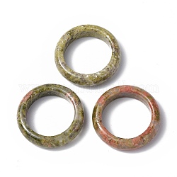 Natürlicher Unakit-Ring mit glattem Band, Edelsteinschmuck für Damen, uns Größe 6 1/2 (16.9mm)