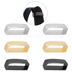 Wadorn® 6pcs 6 garde-boucles en alliage de zinc, boucle de ceinture homme, rectangle, couleur mixte, 39~43.5x10.5~11.5x16.5~18.5mm, 1pc / style