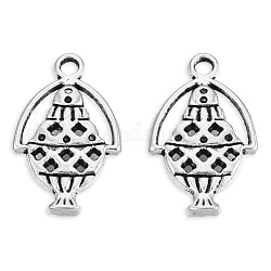 Tibetan Style Alloy Pendant Rhinestone Settings, Cadmium Free & Lead Free, Bottle, Antique Silver, Fit For 0.7mm Rhinestone, 19x11x2mm, Hole: 1.6mm, about 1100pcs/1000g