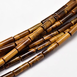 Fili di perline di occhio di tigre naturale, colonna, 13~14x4~5mm, Foro: 1 mm, circa 29pcs/filo, 15.7 pollice