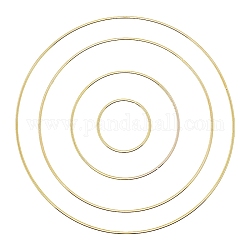 Cerchi in ferro, anello macramè, per artigianato e rete / rete tessuta con forniture di piume, anello, 200mm
