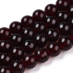 Baking Painted Imitation Jade Glass Round Bead Strands, Coconut Brown, 8.5~9mm, Hole: 1.5mm, about 105pcs/strand, 31.8 inch