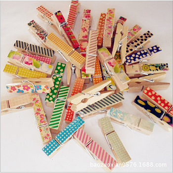 Wooden Craft Pegs Clips DIY-WH0008-02