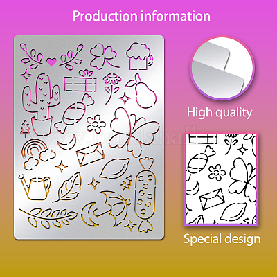 Трафареты для штампов из нержавеющей стали DIY-WH0289-032-1