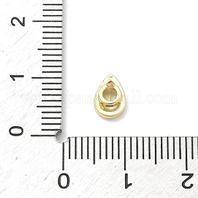 Кабошоны из кубического циркония в форме капли из латуни с микропаве&nbsp;KK-P345-13G-B06-1