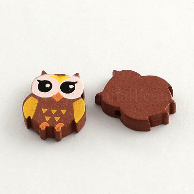 Крашеные натуральные деревянные бусины&nbsp;WOOD-R234-07-1