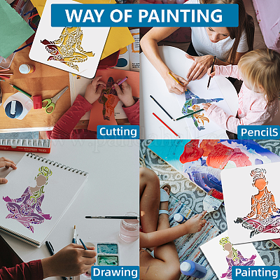 1 комплект трафаретов для рисования домашних животных DIY-MA0005-36-1