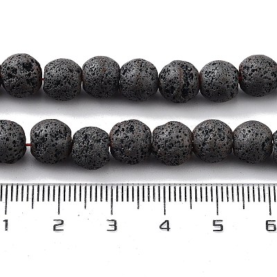 Natürliche Lavasteinperlenstränge&nbsp;G-H303-C20-1