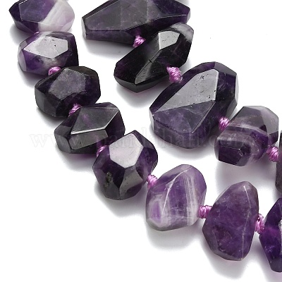 Natürlichen Amethyst absolvierte Perlen Stränge&nbsp;G-L642-D02-01-1