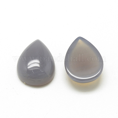 Серый натуральный агата кабошоны&nbsp;G-R417-10x14-09-1
