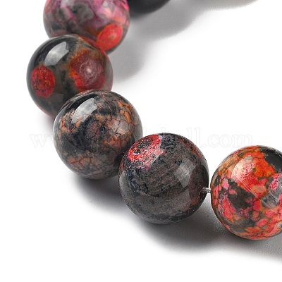 Природные многоцветные агат бисер пряди G-A261-B06-14mm-1