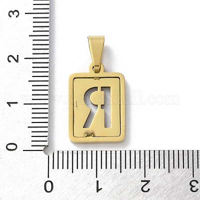 Подвески-алфавиты из нержавеющей стали 304 STAS-S152-01G-R-1