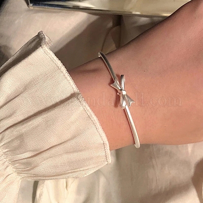 Латунные открытые браслеты-манжеты&nbsp;BJEW-P332-01S-1