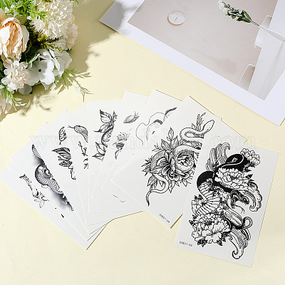 Съемные временные водонепроницаемые татуировки бумажные наклейки&nbsp;DIY-WH20013-74-1