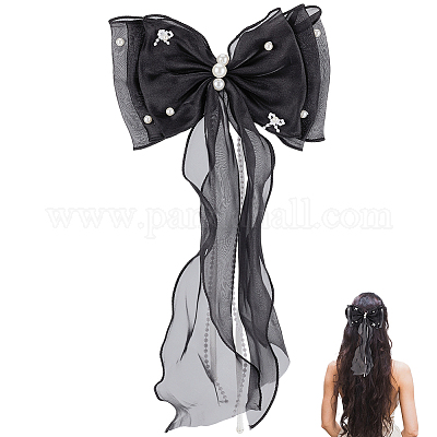 1 шт. бант из ткани заколки для волос из кожи аллигатора&nbsp;PHAR-CY0001-09A-1