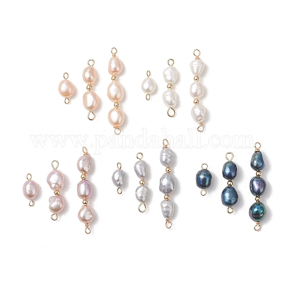 Натуральные жемчужные подвески-коннекторы в виде картофеля&nbsp;PALLOY-JF04902-1