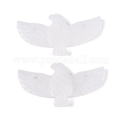 Подвески из натурального белого нефрита в форме орла&nbsp;G-P563-05E-1