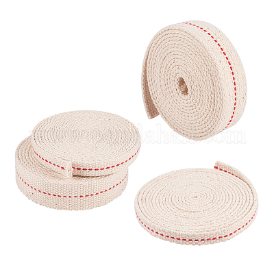 Wholesale PandaHall 8 Yards 4 Sizes Flat Cotton Wick Oil Lantern Wick for Paraffin  Oil or Kerosene Based Lanterns and Oil Lamps with Genuine Red Stitch (0.3”  