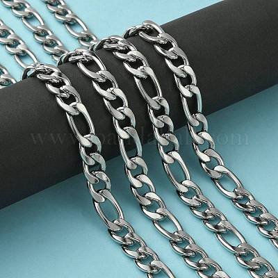 Цепи Figaro из нержавеющей стали&nbsp;STAS-M032-45P-3mm-1