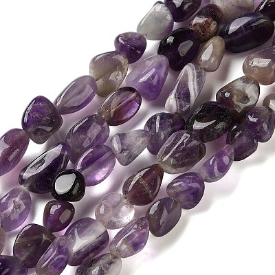 Natürlichen Amethyst Perlen Stränge&nbsp;G-C268-A05-8x10mm-1