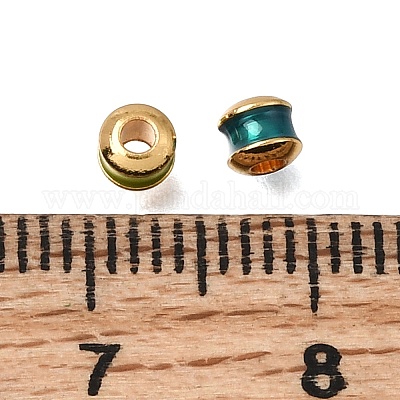 Messing Emaille-Perlen&nbsp;KK-G605-03G-1