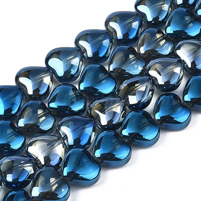 Chapelets de perles en verre électroplaqué&nbsp;EGLA-S188-14-C04-1