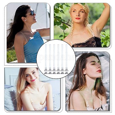 5 Pair/Set 1cm Wide Clear Bra Straps Silicone Invisible Shoulder