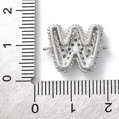 Латунные микро-паве кубические цирконии буквы соединения KK-I717-04W-P-1