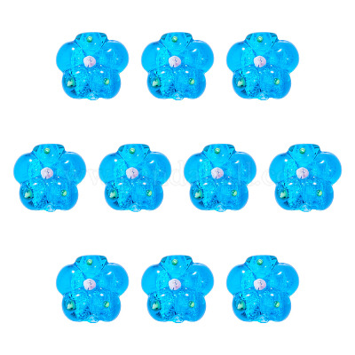 Perle di lampwork fatte a mano da 10 pz&nbsp;LAMP-TADJ0001-01G-1