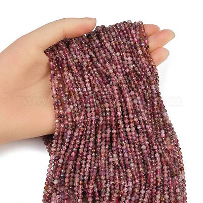Натуральный турмалин бисер нитей&nbsp;LS-G-RM2025-B31-3mm-1