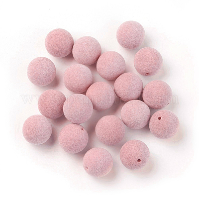 Perles acryliques flocky&nbsp;OACR-I001-8mm-L05-1