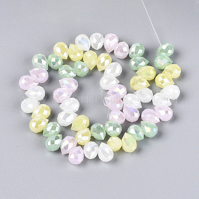 Гальванические стекляныне бусины&nbsp;EGLA-N025-01B-B01-1