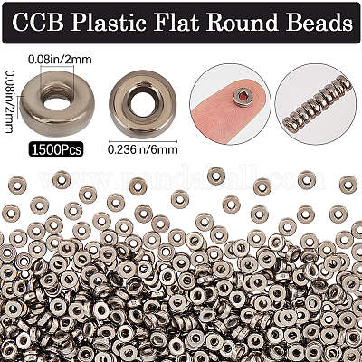 Пластиковые бусины ccb 1500 шт.&nbsp;CCB-SP0001-05B-1