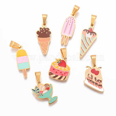 Подвески из нержавеющей стали 304 с эмалью&nbsp;STAS-G155-24G-1