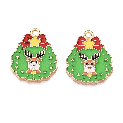 Новогодняя тема сплава эмали подвески ENAM-T020-10F-1
