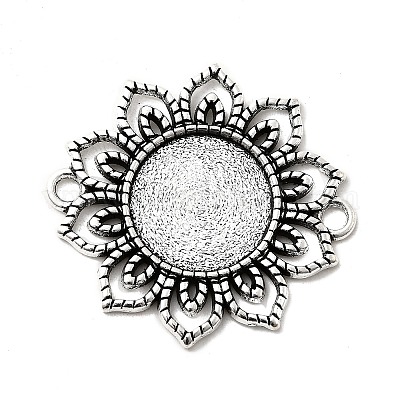 Тибетском стиле сеттинги подключения кабошон цветка сплава ободок PALLOY-J494-06AS-1