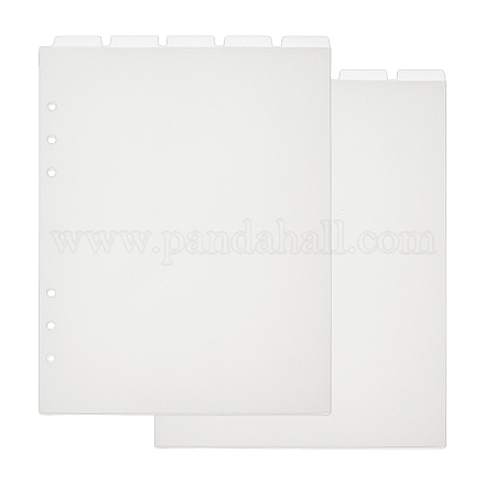 A5 Frosted Plastic Discbound Notebook Index Divider Sheets KY-WH0046-90A-1