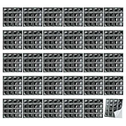 Autocollants carrés en pvc 3d auto-adhésifs en mosaïque DIY-WH0260-84C-1
