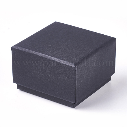 Красно-бумажные картонные шкатулки для драгоценностей CBOX-WH0003-01B-1