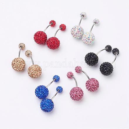 304 Stainless Steel Belly Rings AJEW-G011-04-1