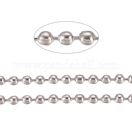 Laiton perle de boule chaînes CHC-C008-2mm-P-NR-1